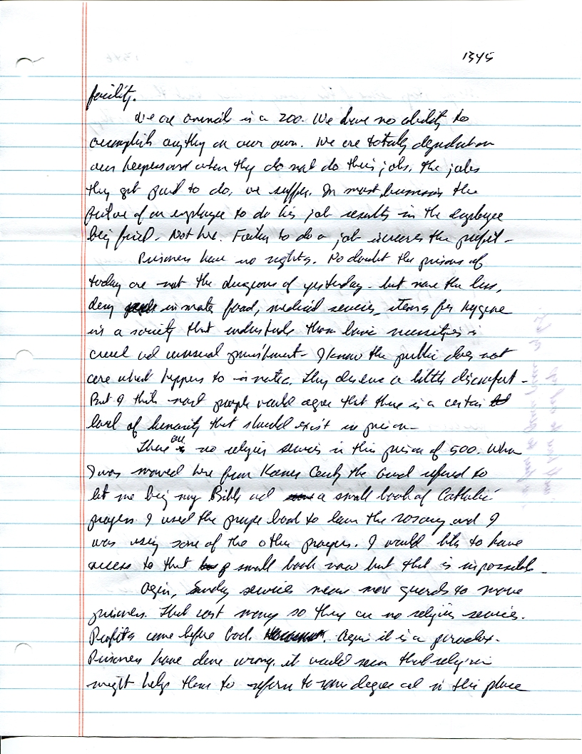 Dr John WorldPeace 2008 Prison Journal